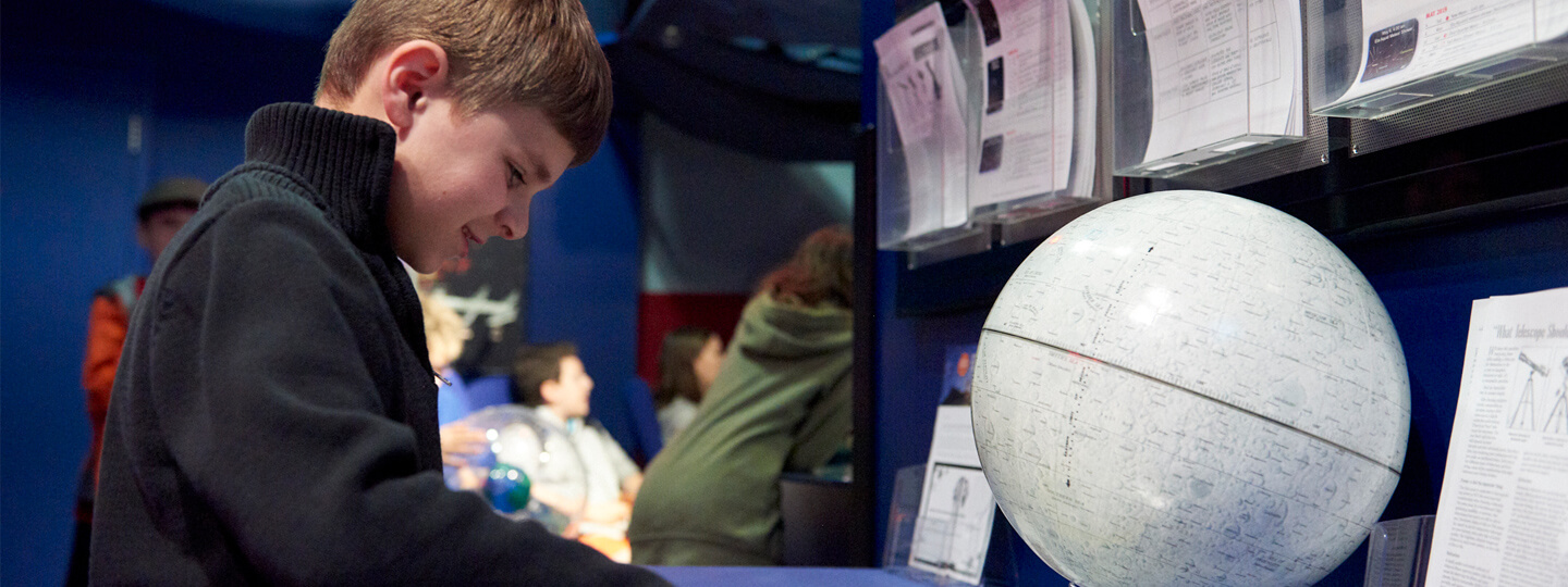 Guy using simulator in SpacePlace